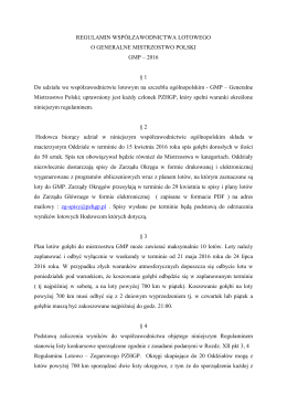 Generalne Mistrzostwo Polski na 2016 r.