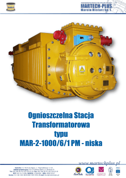 Ognioszczelna Stacja Transformatorowa typu MAR-2