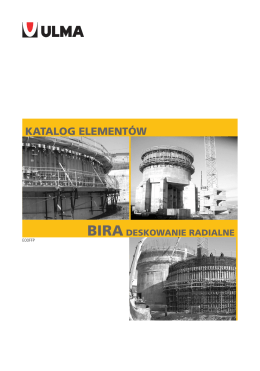 Katalog elementów Deskowanie radialne BIRA