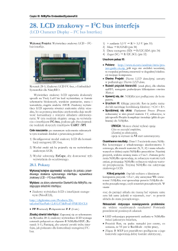 28. LCD znakowy – I2C bus interfejs