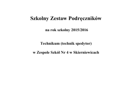 Technikum spedytor 2015-2016