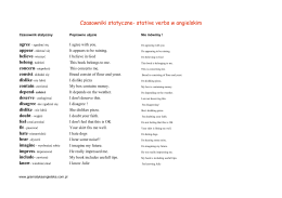 czasowniki statyczne lista pdf - Gramatyka angielska dla kaÅ¼dego
