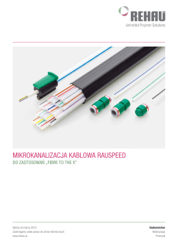 Prospekt Mikrokanalizacja kablowa RAUSPEED 374680