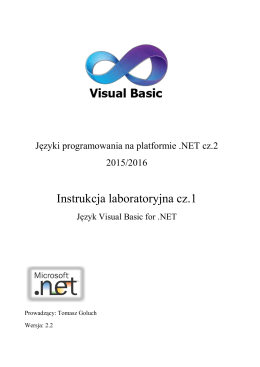 Instrukcja laboratoryjna z języka Visual basic