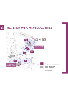Mapa parkingów wokół Sonaty - Lotnisko Chopina w Warszawie