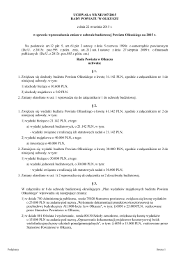 Uchwała nr XII/107/2015 Rady Powiatu w Olkuszu z dnia 22.09