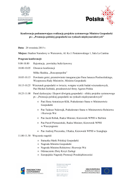 szczegółowy program konferencji - Polishcosmetics.pl
