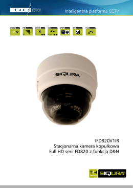 Inteligentna platforma CCTV IFD820V1IR Stacjonarna kamera