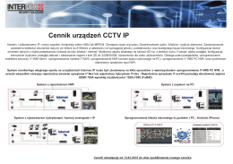 Cennik urządzeń CCTV IP