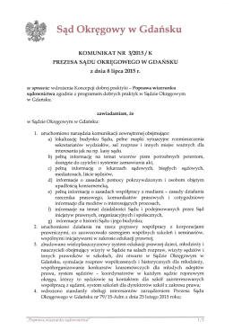 Poprawa wizerunku sądownictwa