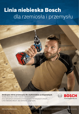 Linia niebieska Bosch dla rzemiosła i przemysłu
