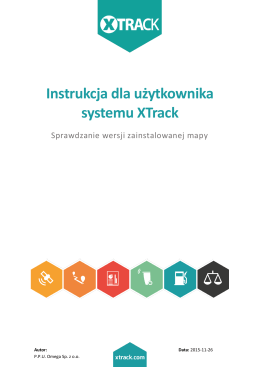 Instrukcja dla użytkownika systemu XTrack
