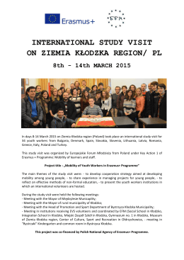 international study visit on ziemia kłodzka region/ pl