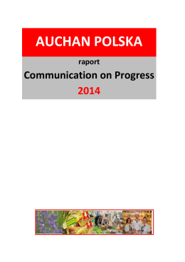 Communication on Progress – Plan dokumentu