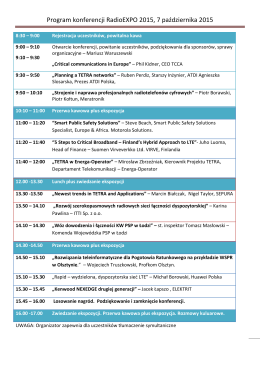 Program konferencji RadioEXPO 2015, 7 października 2015