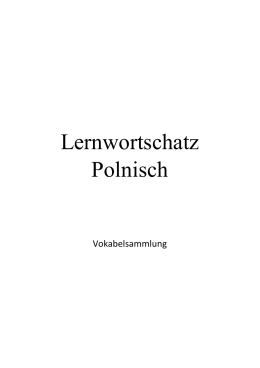 Lernwortschatz Polnisch