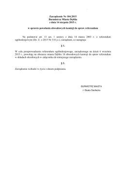 Składy obwodowych komisji ds. referendum w Dęblinie