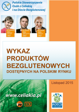 wykaz produktów bezglutenowych dostępnych na polskim rynku