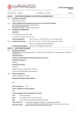 KARTA CHARAKTERYSTYKI CAR Wax Data - Draco