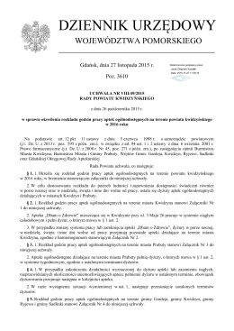 Uchwała Nr VIII/49/2015 Rady Powiatu Kwidzyńskiego z dnia 26