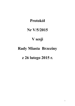 Protokół nr V z 26 lutego 2015r.