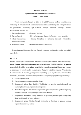 Protokół nr 31/15 z dnia 15 lipca 2015 r.