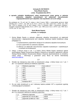 Uchwała Nr XII/159/2015 - Zakład Oczyszczania Miasta Sopot