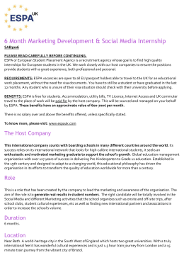 6 Month Marketing Development & Social Media Internship