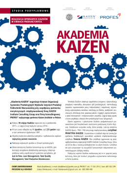 Akademia KAIZEN - Instytut Organizacji Systemów Produkcyjnych
