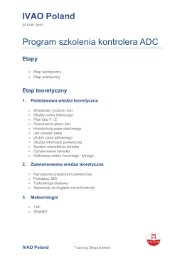 IVAO Poland Program szkolenia kontrolera ADC