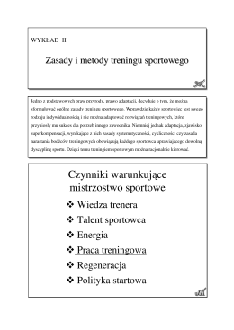 Zasady i metody treningu sportowego - (pdf 190KB)