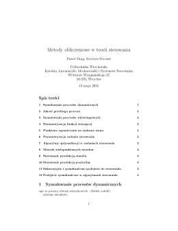 Teoria sterowania 2014/15