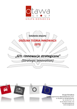 „GTI –Innowacje strategiczne” (Strategic Innovation)