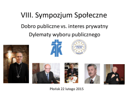 Sympozjum Społeczne 22 lutego 2015 nt.
