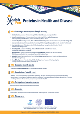 HEALTH-PROT poster - International Institute of Molecular and Cell