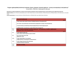 Program ogólnopolskiej konferencji naukowej „Normy