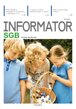 Informator SGB 2/2015 - Spółdzielcza Grupa Bankowa