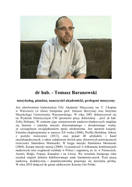 CV Tomasz Baranowski