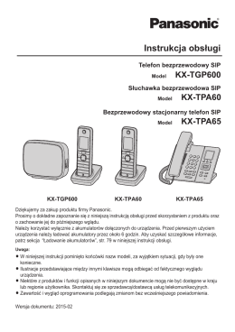 KX-TGP600/KX-TPA60/KX-TPA65_Operating Instructions
