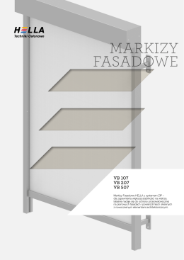 Karta typu - Markizy fasadowe | VB 107, 207, 507