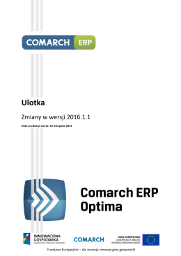 Comarch ERP Optima 2016.1.1 – ulotka