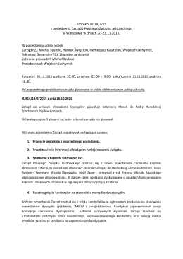 Protokół nr 18/Z/15 z posiedzenia Zarządu Polskiego Związku