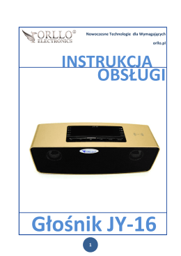 Instrukcja głośnika przenośnego ORLLO JY-16