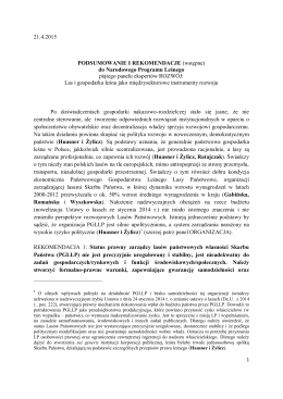 Rekomendacje wstępne panelu ROZWÓJ (wersja z dn. 21.04.2015 r.)