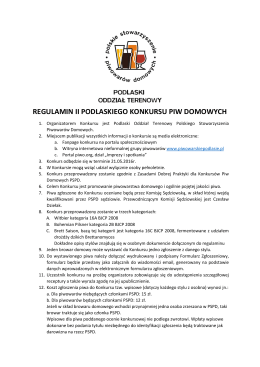 Regulamin II PKPD - Polskie Stowarzyszenie Piwowarów