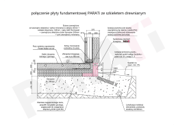 połączenie płyty fundamentowej PARATi ze szkieletem drewnianym