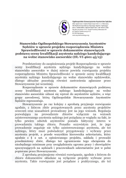 Opinia OSAS DL VI 4601.45.15 - Ogólnopolskie Stowarzyszenie