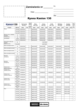 Formularz zamówienia Idealna rynna Kanion 130 (PDF : 316 kB)