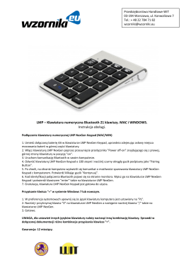 LMP – Klawiatura numeryczna Bluetooth 21 klawiszy