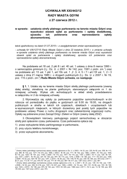 tekst ujednolicony uchwały wg stanu na dzień 01.07.2015 r.